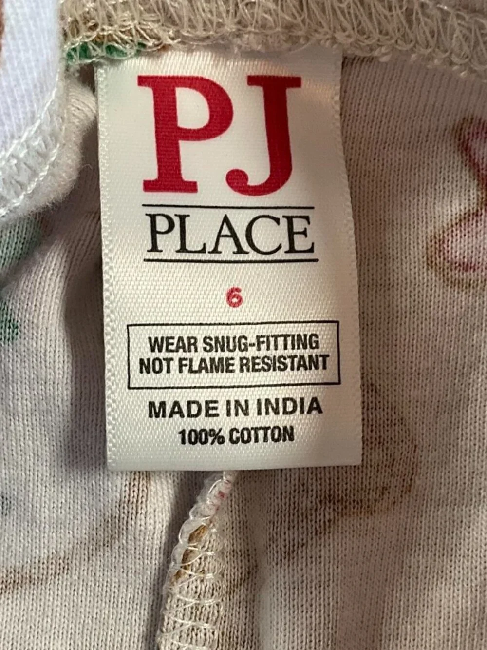 PJ Place Gingerbread Holiday Sleepwear Christmas Pajama Set Girls Sz 6